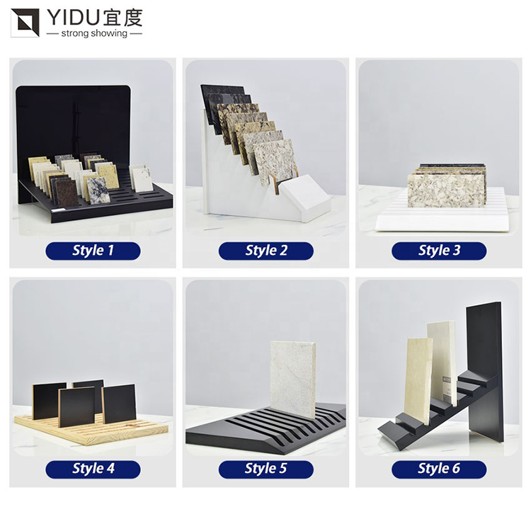 Exquisite Marble Quartz Stone Countertop Display Rack Ceramic Tile Display Wholesale