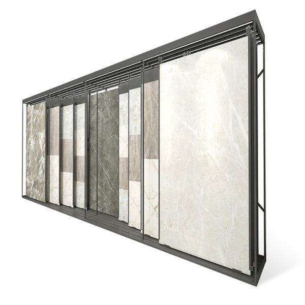 Ceramic Tile Display Frame,Push-pull Granite Tile Sample Display Stand Stainless Steel Frame