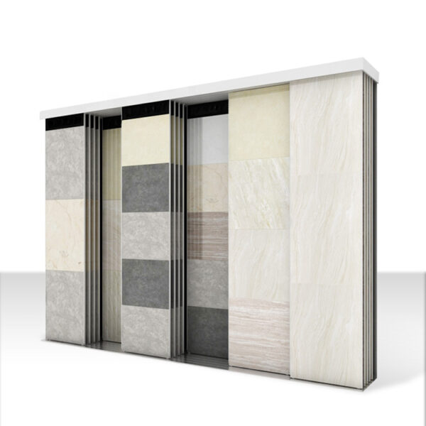 Exhibition Hall Display Stand Sliding Display Stand For Ceramic Tile Marble Quartz Stone Display