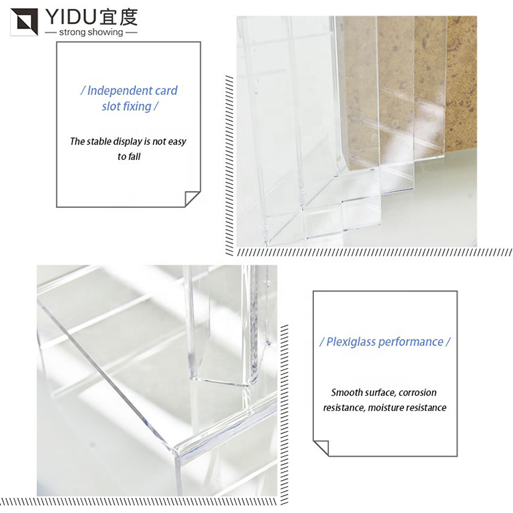 Tabletop Acrylic Display Stands For Marble Quartz Stone Ceramic Tile Display