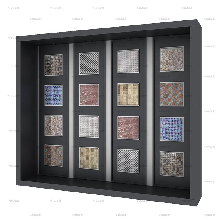 Custom Mosaic Tile Display Cabinet For Showroom Display Rack