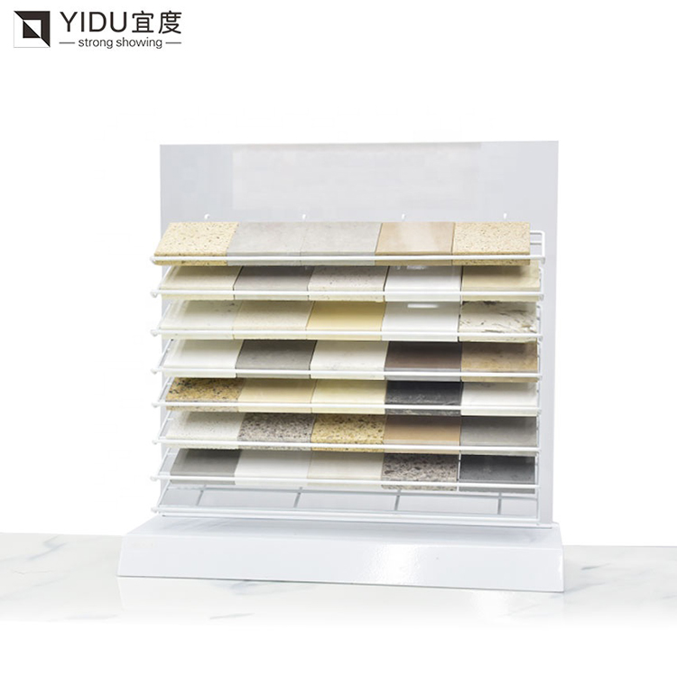 White Quartz Countertops Display Rack Customization