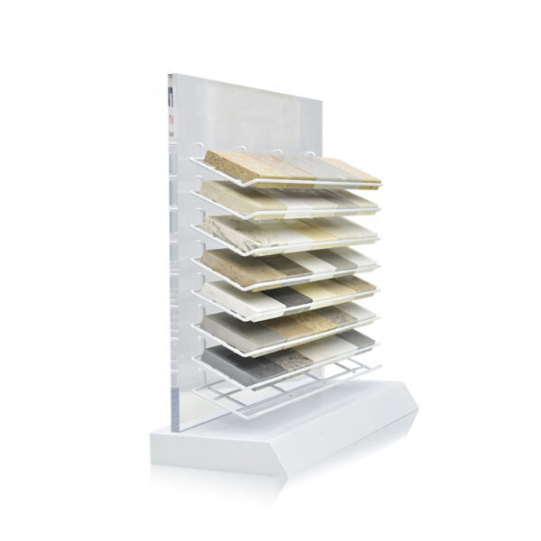 White Quartz Countertops Display Rack Customization