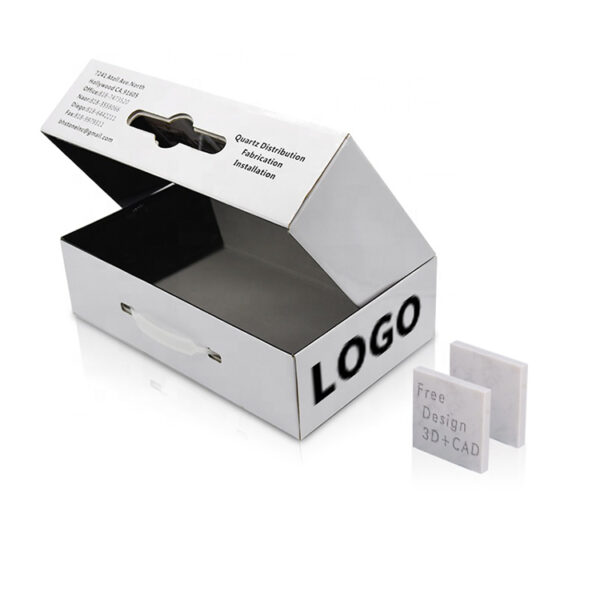White Quartz Stone Portable Packaging Display Box