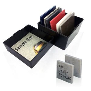 Black Quartz Stone Sample Display Box With Lids