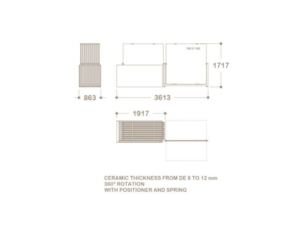 360-degree Rotating And Sliding Double-sided Tile Display Unit