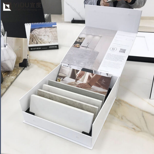 Retail Store Quartz Stone Sample Display Box