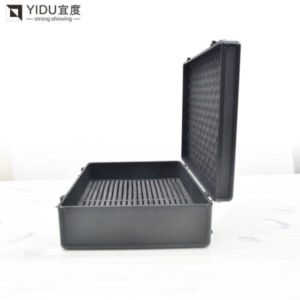 Portable Black Slate Tile Quartz Stone Sample Suitcase