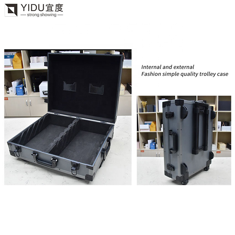 Stone Tile Sample Box With Wheel Aluminum Sample Suitcase