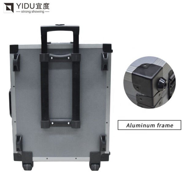 Stone Tile Sample Box With Wheel Aluminum Sample Suitcase