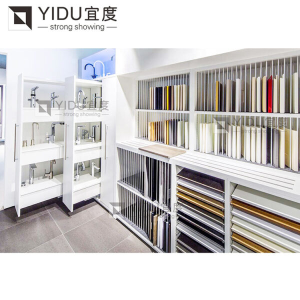 Custom Size Drawer Tile Display Stand For Marble Stone Display