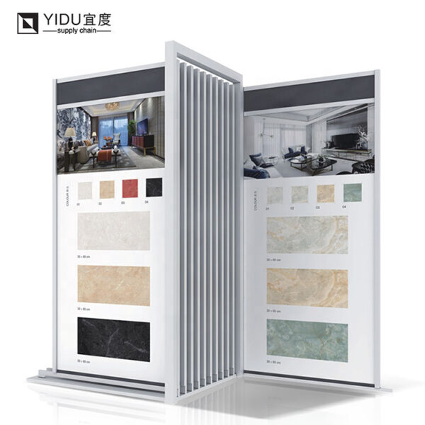 Retail Push-pull Hanging Display Rack Metal Tiles Display Showroom