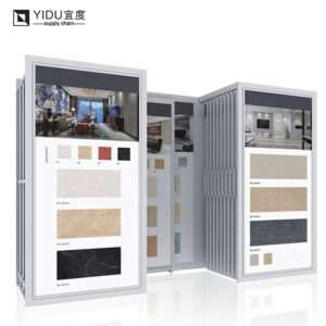 Retail Push-pull Hanging Display Rack Metal Tiles Display Showroom