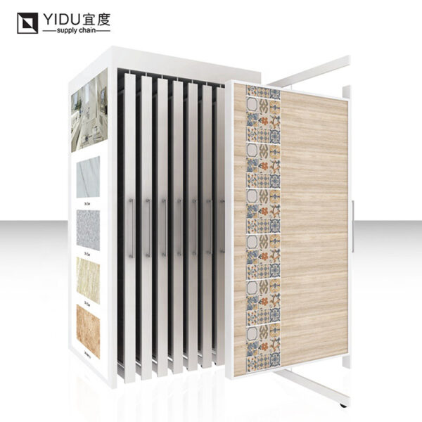 High-quality Ceramic Tile Sliding And Spinning Display Metal Rack