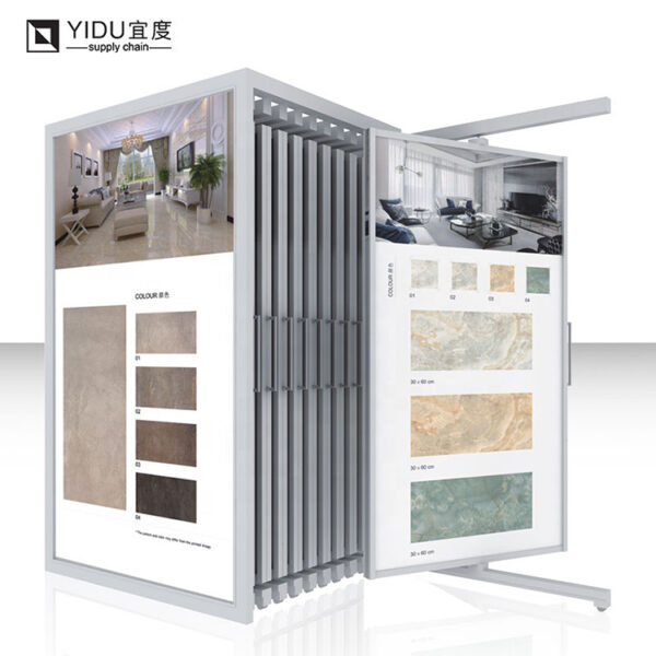 High-quality Ceramic Tile Sliding And Spinning Display Metal Rack