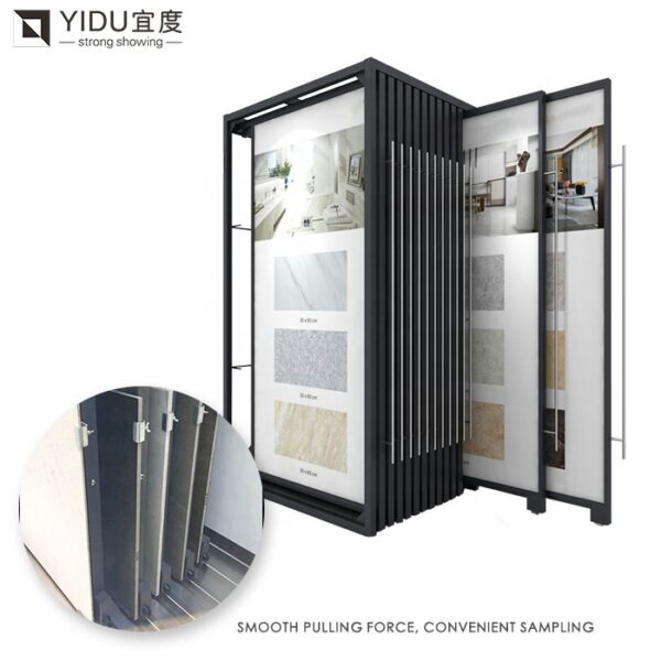 Sliding Push-pull Ceramic Tile Metal Display Racks Shelf