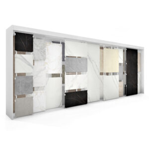 Large Tile Modular Display System, Tile Panel Sliding Display Rack