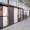Large Tile Modular Display System, Tile Panel Sliding Display Rack