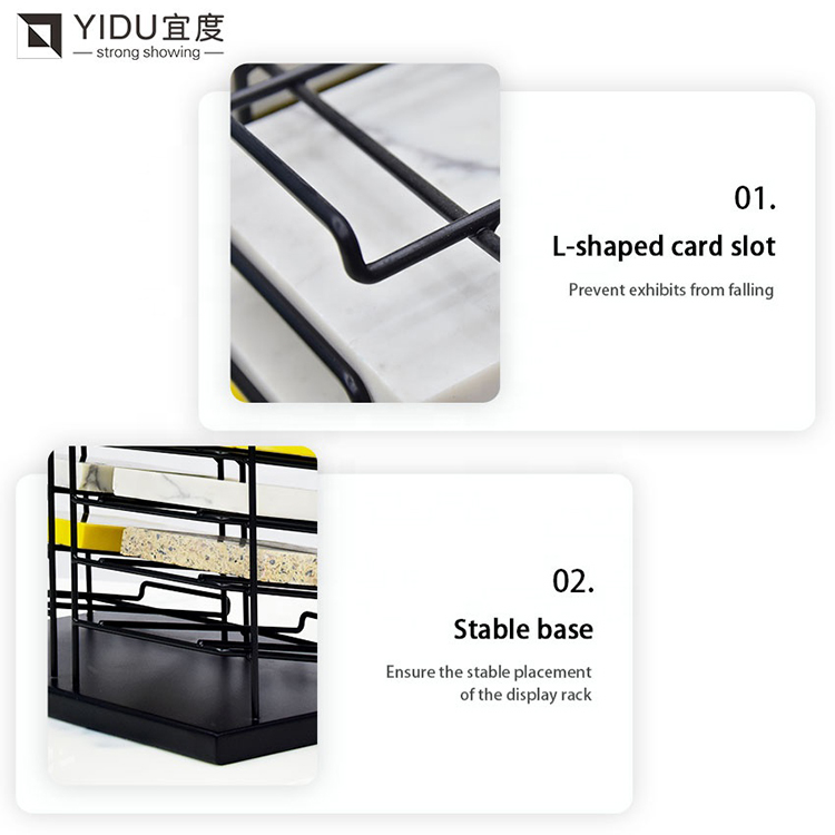 Countertop Quartz Display Rack,Marble Tile Metal Display Rack