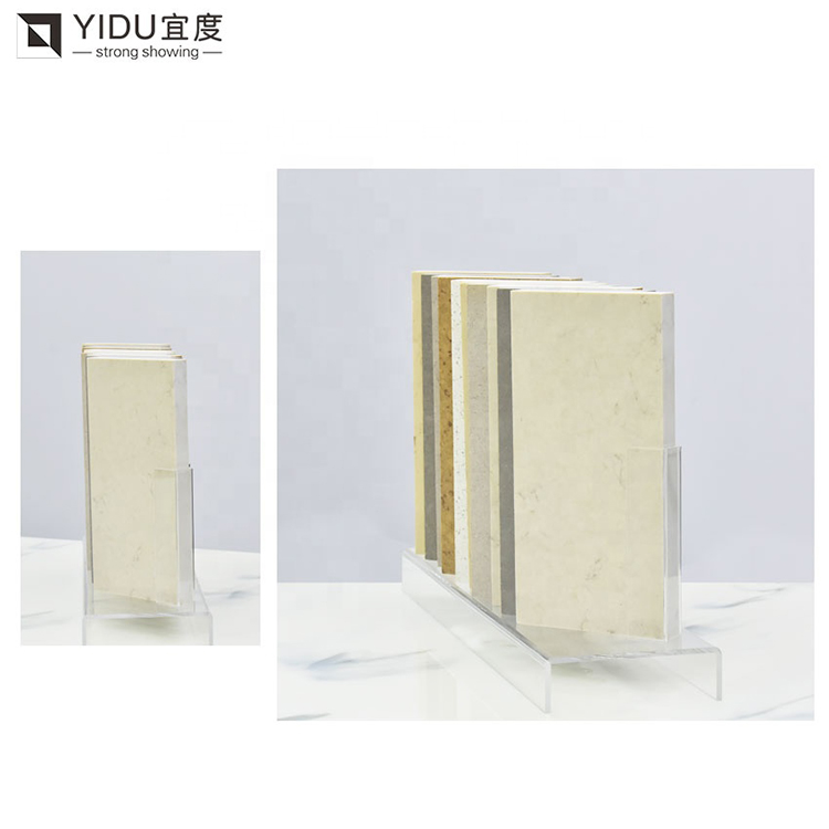 Tabletop Acrylic Display Stands For Marble Quartz Stone Ceramic Tile Display