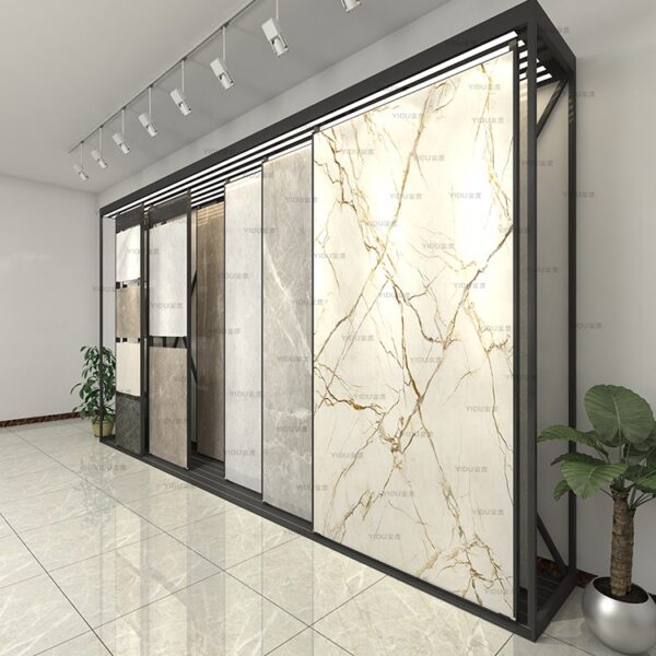 High Quality Exhibition Push-Pull Marble Stone Sliding Tile Showroom Display