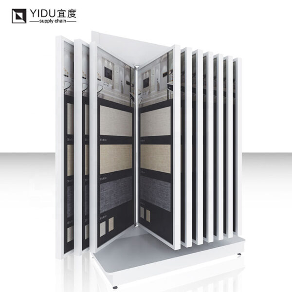 High Quality Metal Stone Tile Sample Book Wing Type Display Stand