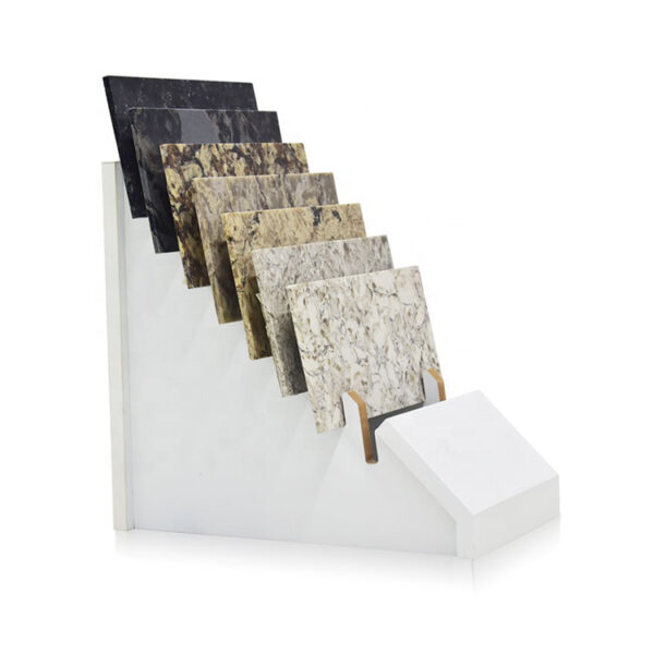 Stone Table Top Display Stand,High Quality White Quartz Stone Marble Countertop Display Rack