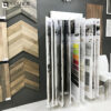 Mosaic Tile Wood Floor Metal Flip Display Stand For Showroom