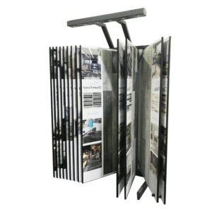 Modern Granite Quartz Stone Page Turning Custom Tile Display Rack