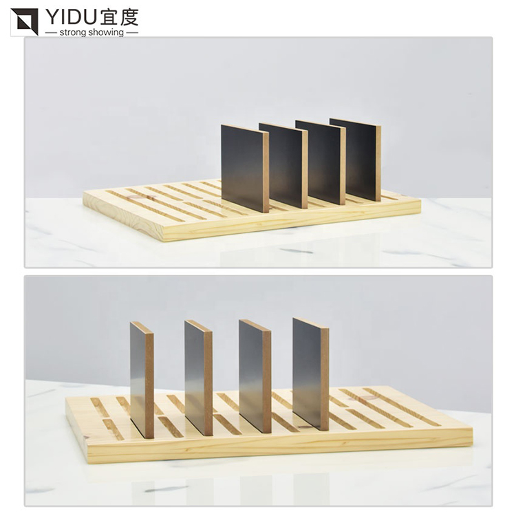 Wooden Counter Display Stands For Wooden Floor Tile Display