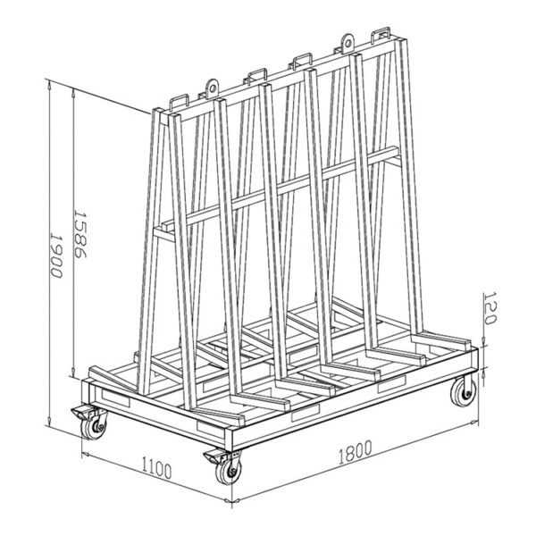 Multipurpose Granite Marble Slab A Frame Transport Rack