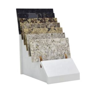 Quartz Stone Wood Floor Countertop Display Rack Supplier