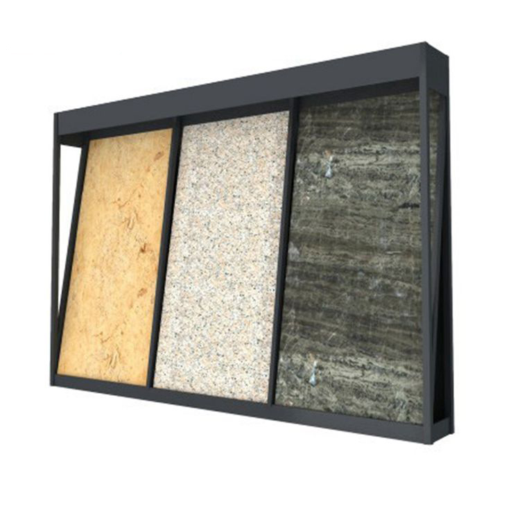 Granite Slab Sliding Display Rack For Showroom Stone Display