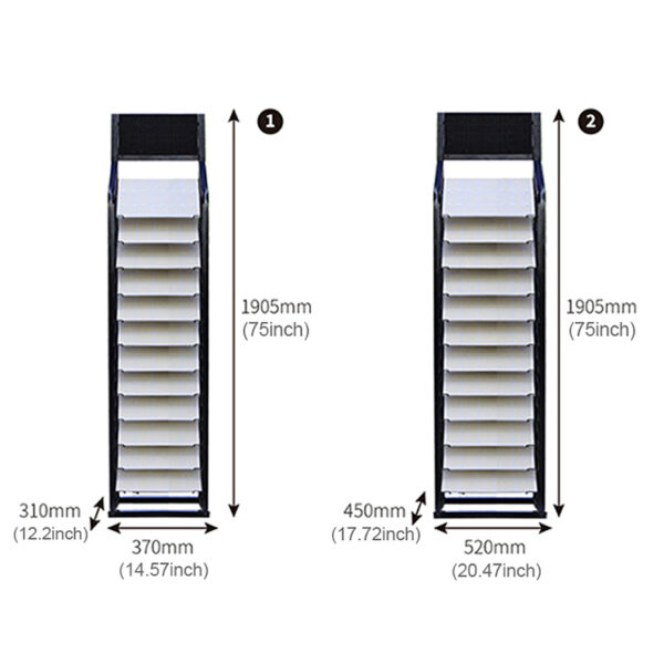 12/24/36 Layer Quartz Slate Display Rack, Marble Wood Floor Metal Display Rack Wholesale