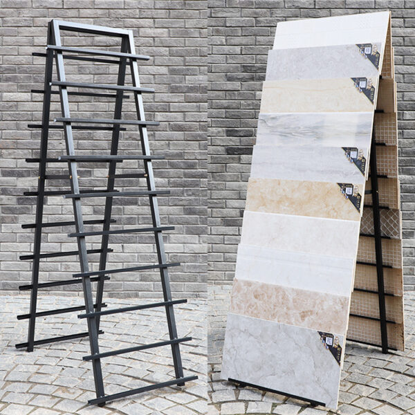 Quartz Slate Tile Display Rack, Stone Exhibition Model Rack