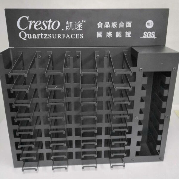 Quartz Stone Sample Display Rack,Desktop Granite Sample Tower Display