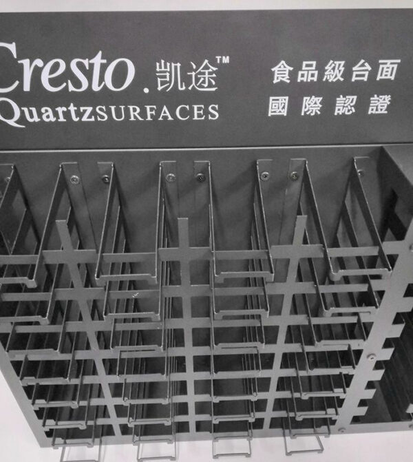 Quartz Stone Sample Display Rack,Desktop Granite Sample Tower Display