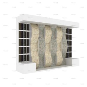 Wave-shaped Mosaic Tile Sample Display Rack For Showroom Display