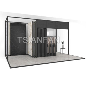 Showroom Ceramic Tile Slab Sliding Display Rack Granite Slab Display Rack