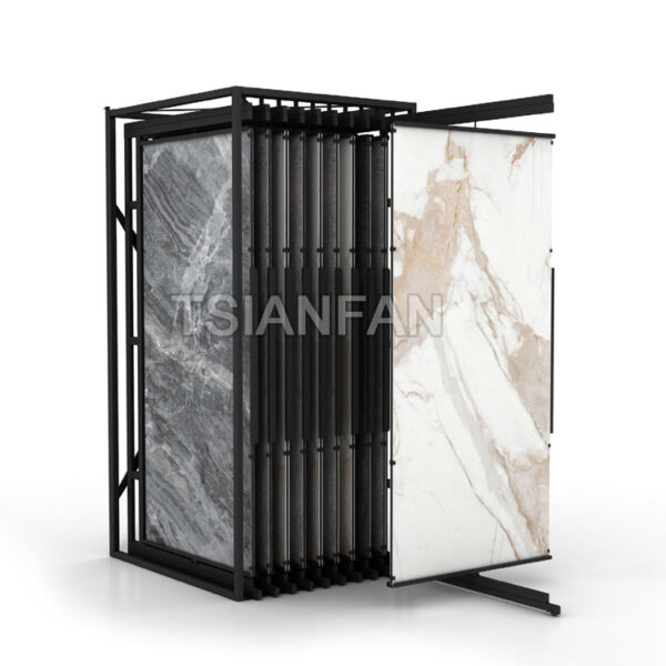 Large Slab Ceramic Tile Sliding Display Rack