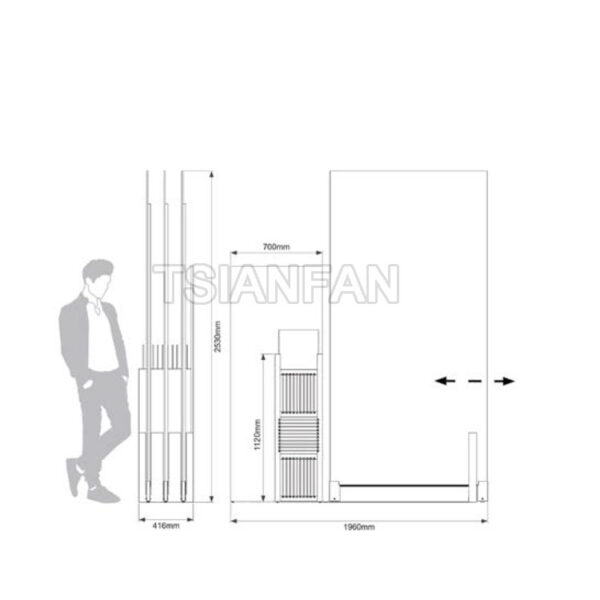 Large Ceramic Tile Slabs Display Stand