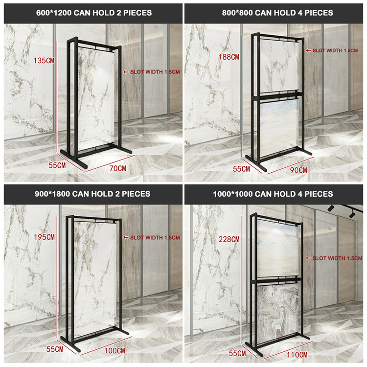 Marble Granite Tile Sample Push-pull Sliding Showroom Display Stand