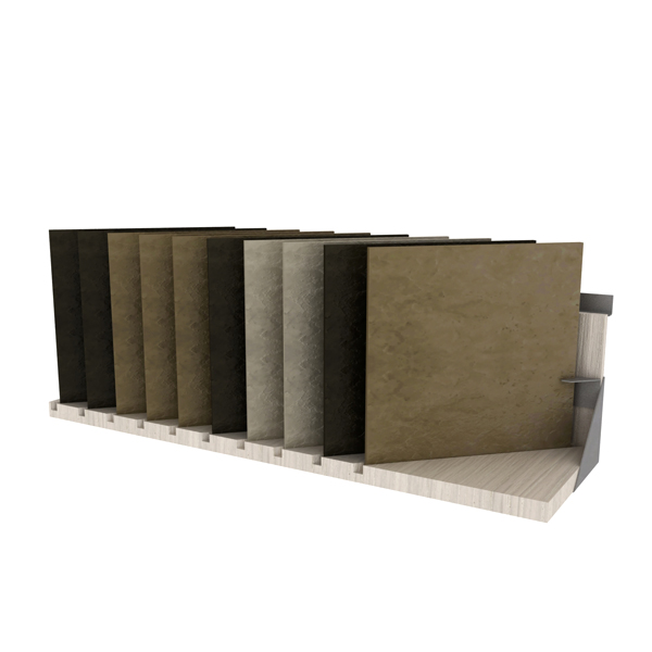 Ceramic Tile Sample Display Stand With Wooden Countertop