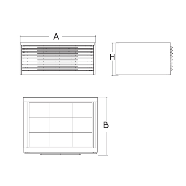 Porcelain Tile Pull Out Display Cabinet