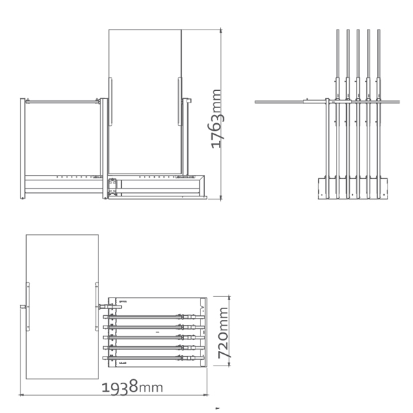 Sliding Display Stand For Porcelain Tiles