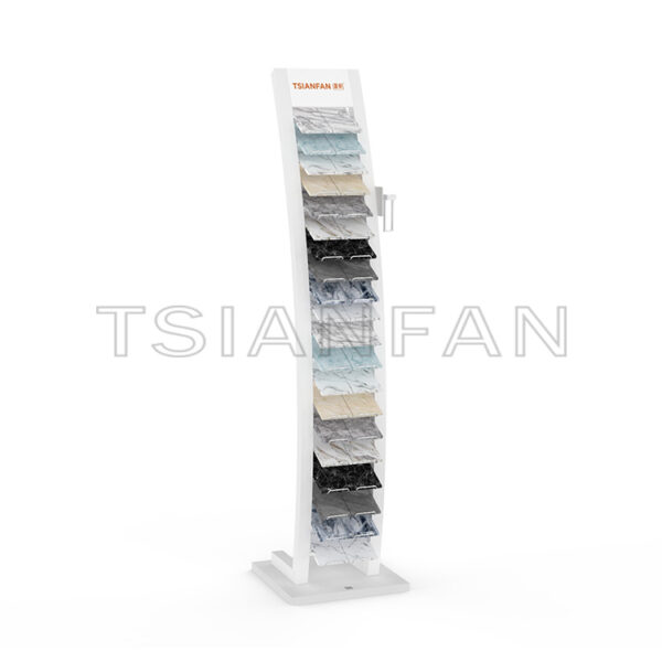 Marble Quartz Stone Display Tower Outdoor Black For Exhibition SRL017 - Image 2