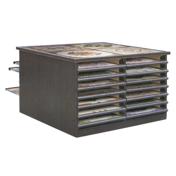 Tabletop metal mosaic stone sample display rack-MC1003