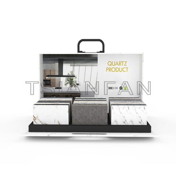 Custom portable marble display case for exhibition hall-PB017