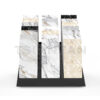 Sloped table top metal marble stone display shelf-SRT845