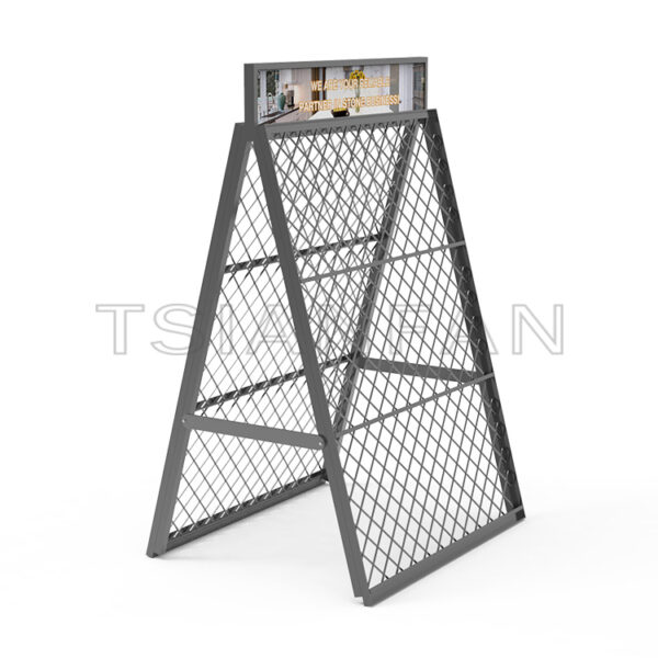 Customize Wholesale Quartz Stone Floor Metal Display Stand Supplier-SG902 - Image 3